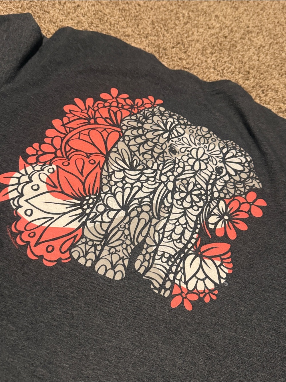 Alabama Crimson Tide floral Big Al tee (XL) - EUC!